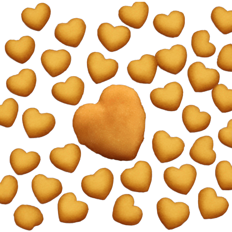 1 chicken nugget heart emoji