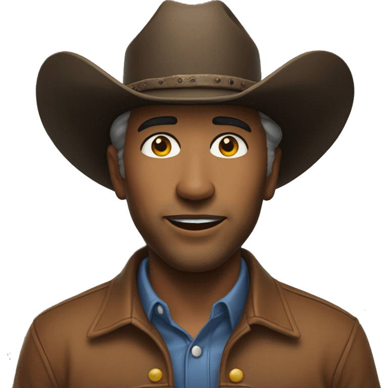 realistic portrait of a man in a cowboy hat emoji