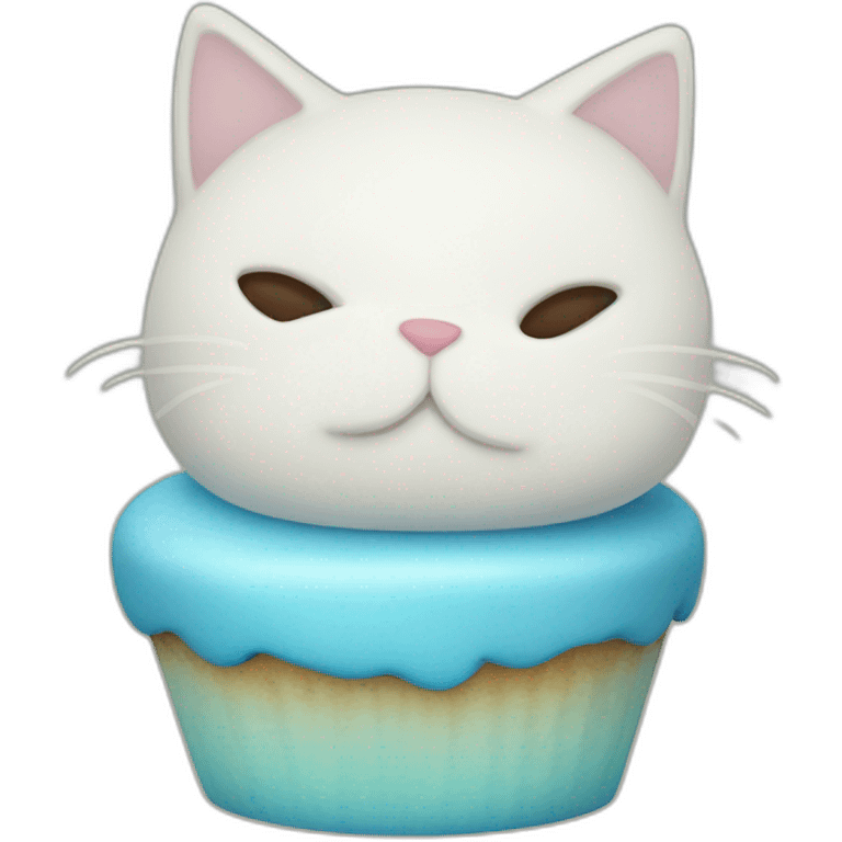 blue cake mochi cat emoji