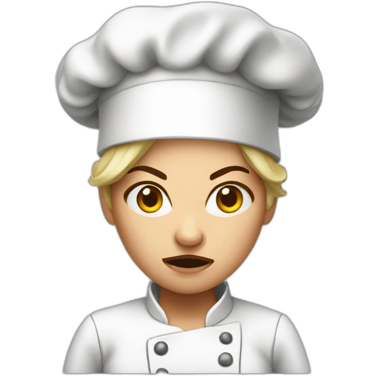 Angry female chef emoji