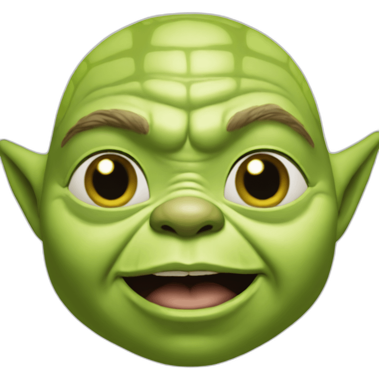 Bébé yoda Shrek emoji