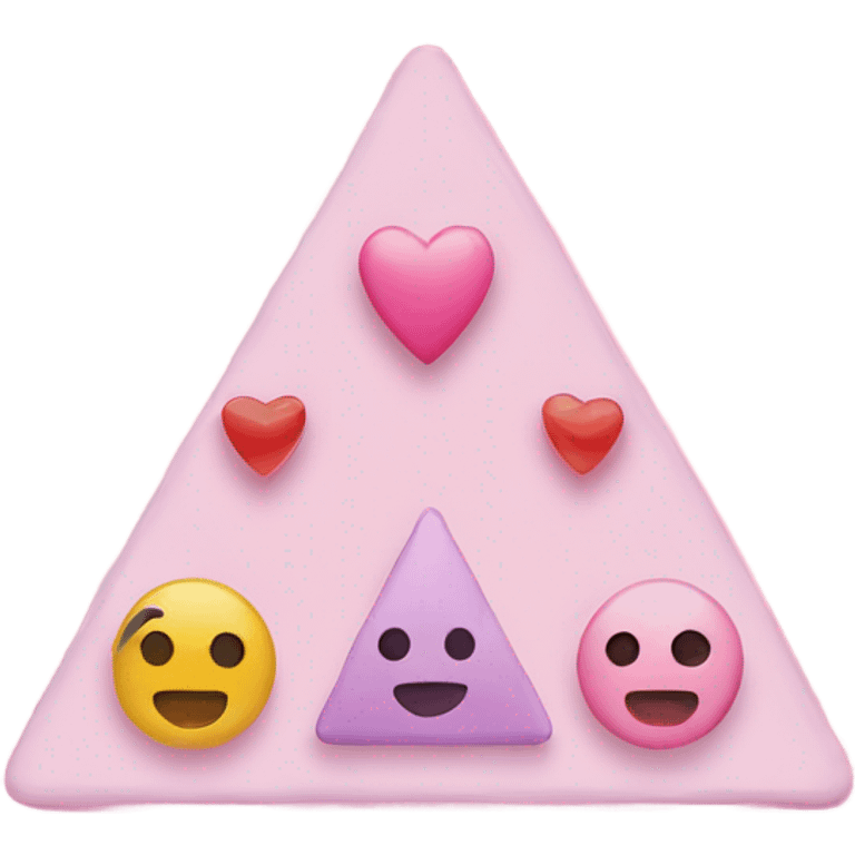 Three 💗 in a triangle emoji