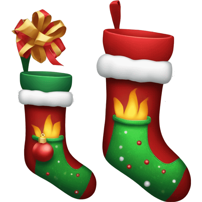 hazardous christmas stockings  emoji