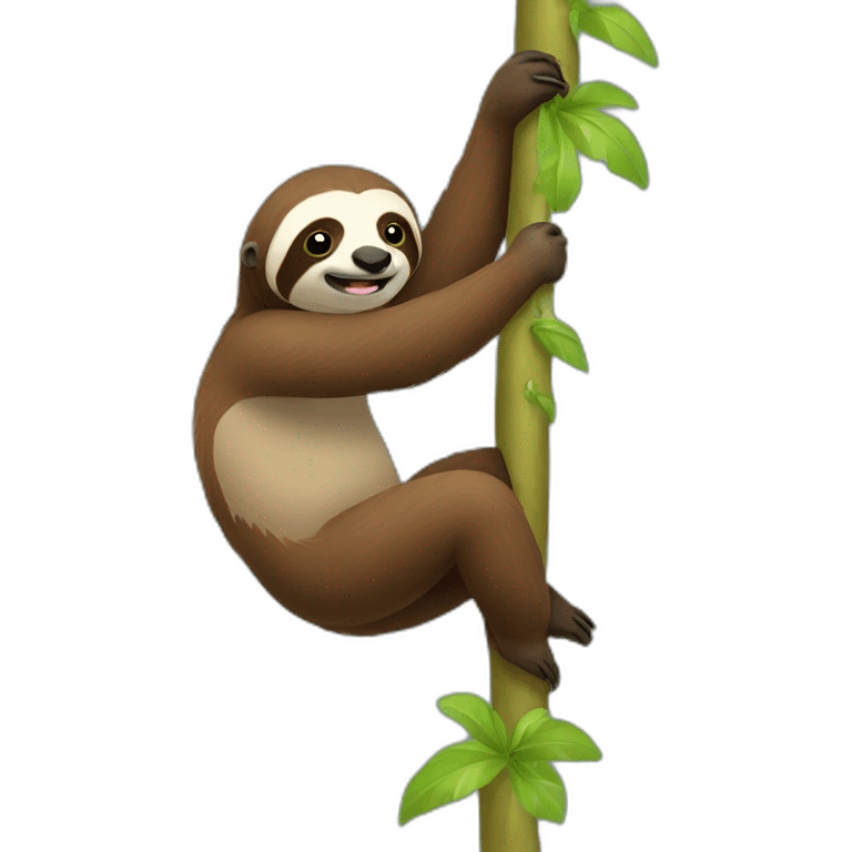 climbing sloth emoji