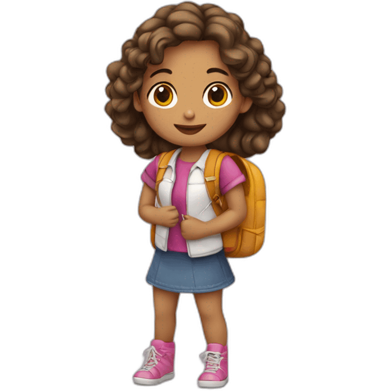 Niña con mochila emoji