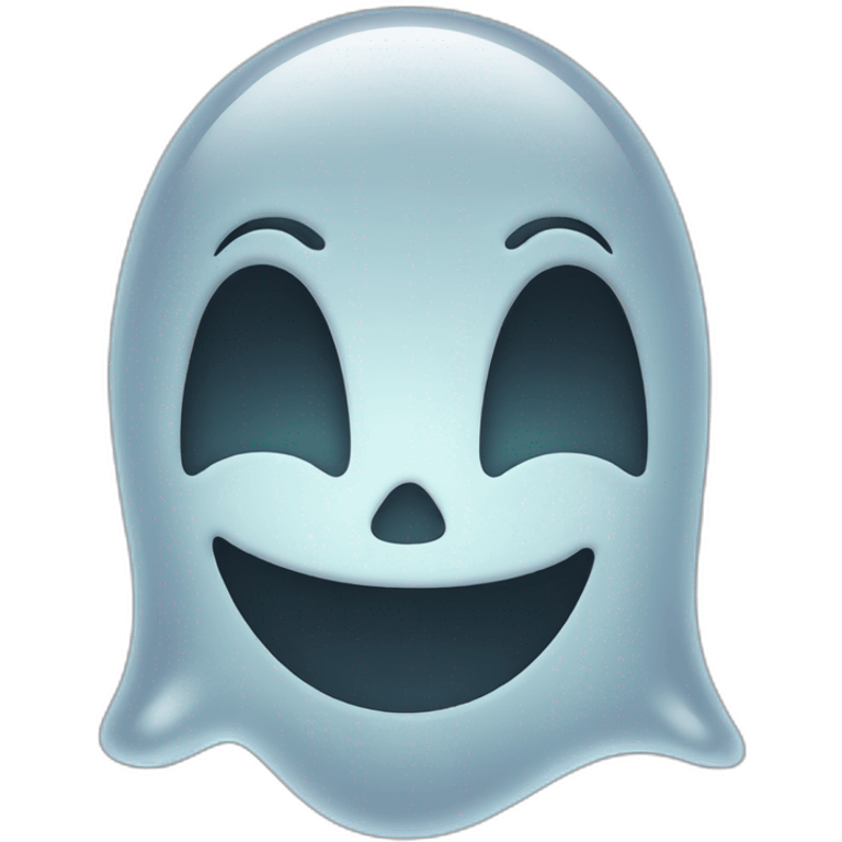 Semi transparent ghost with a smile emoji