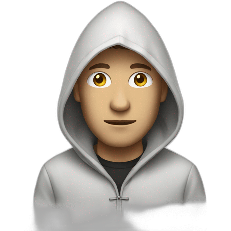 White pointy hooded man emoji