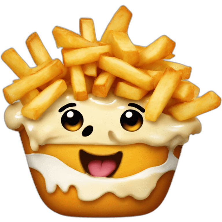 poutine qui mange une poutine emoji