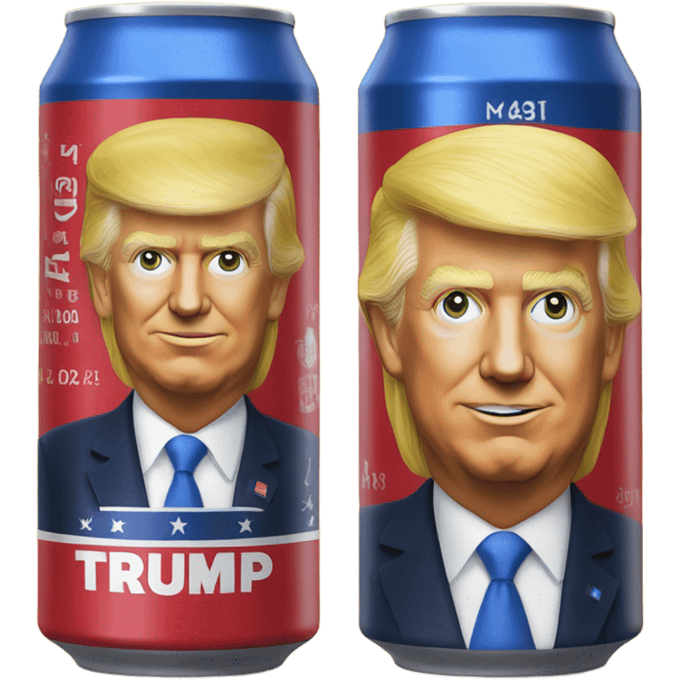 Trump on a beer can emoji