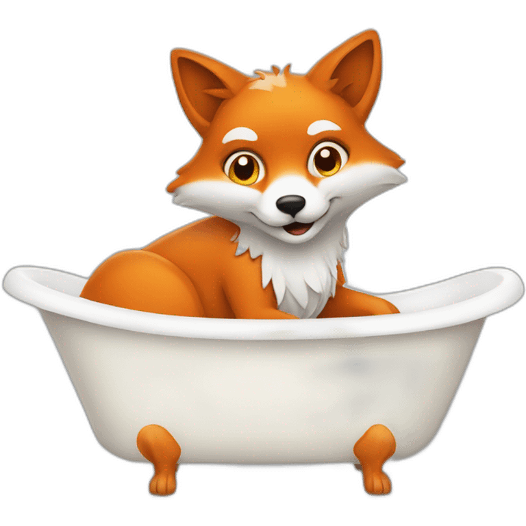 fox in a bathtub emoji