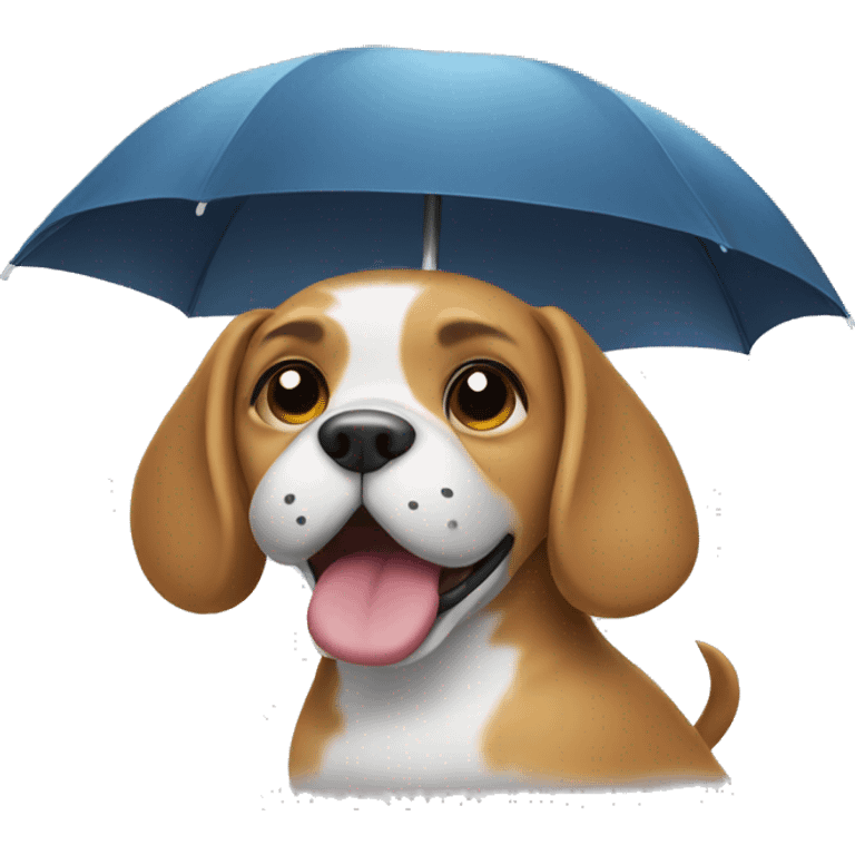 A dog with an umbrella  emoji