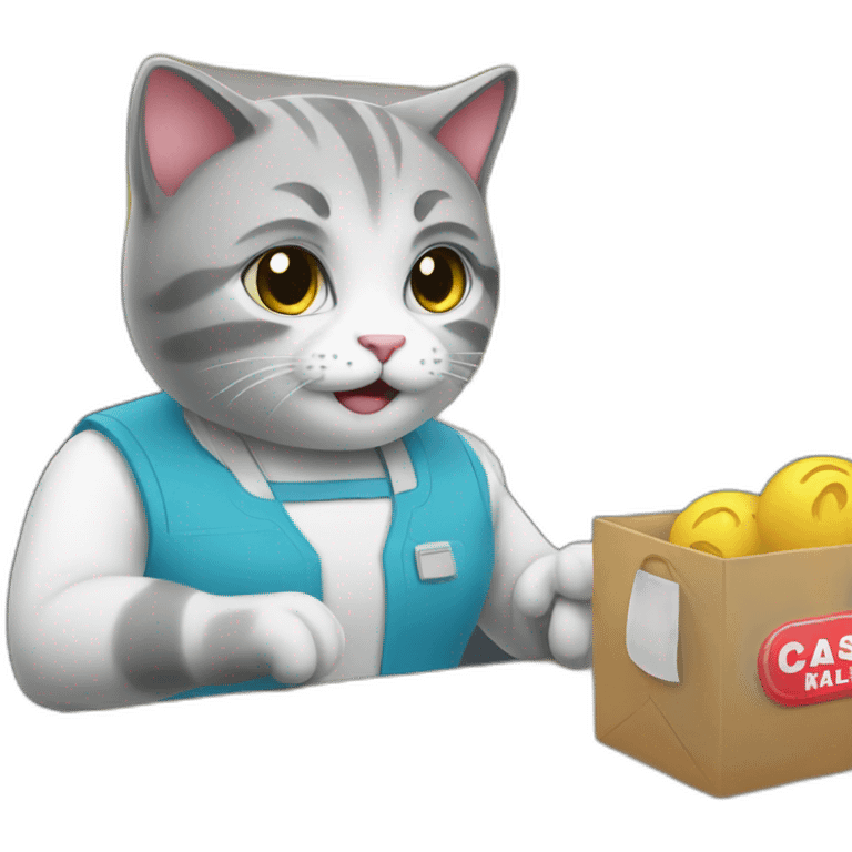 Cashier cat emoji