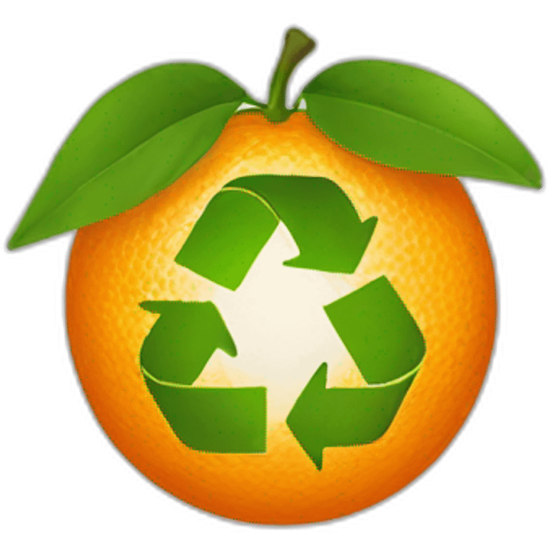 orange recycle emoji