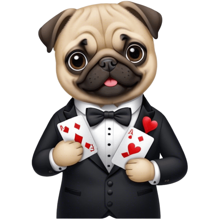 Gambling pug emoji