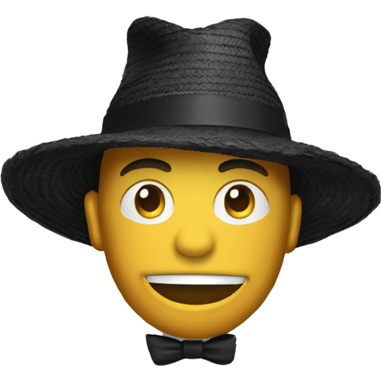 Un noir avec un chapeau de paille qui travaille dans un champ de coton emoji