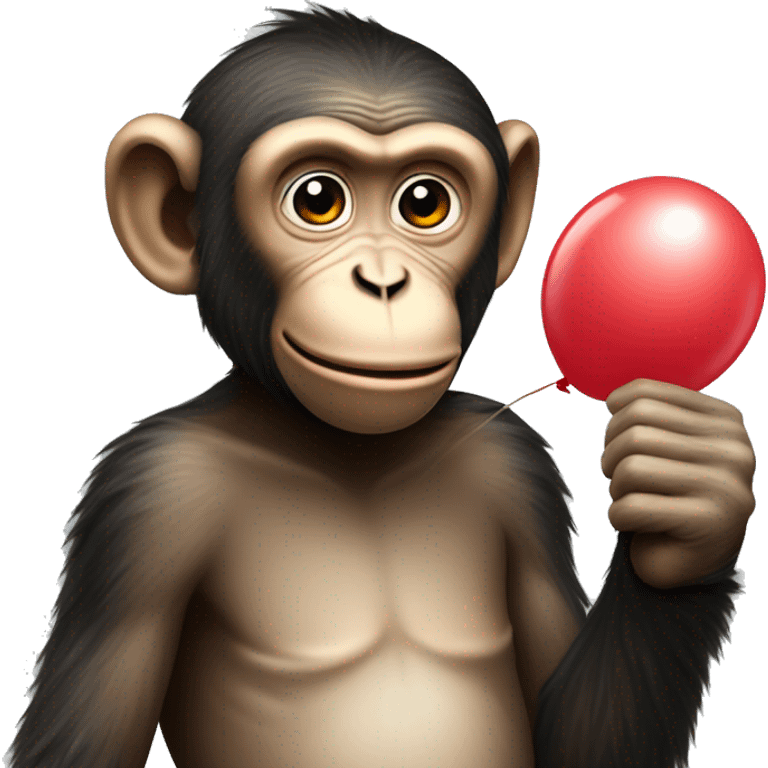 Monkey sucking on balloon emoji