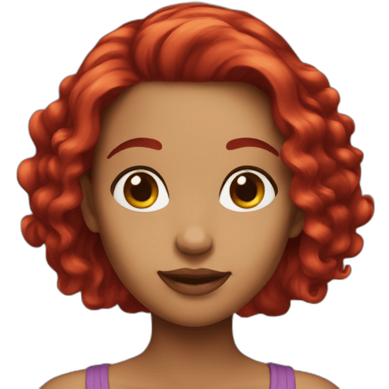 Women Red dye hair emoji