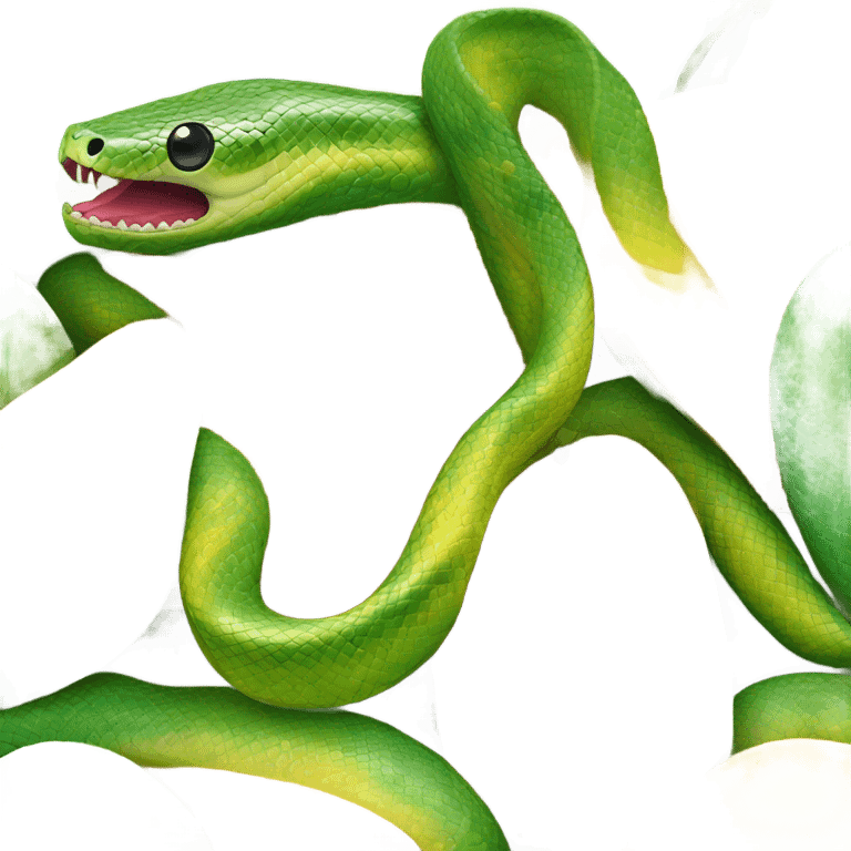 Snake inside mango emoji