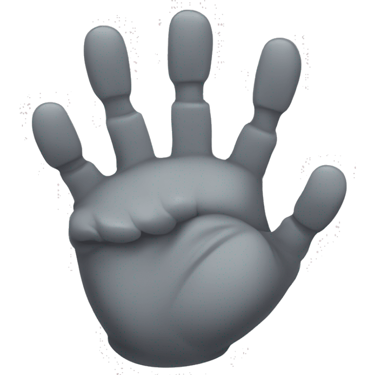 Grey claw hand emoji