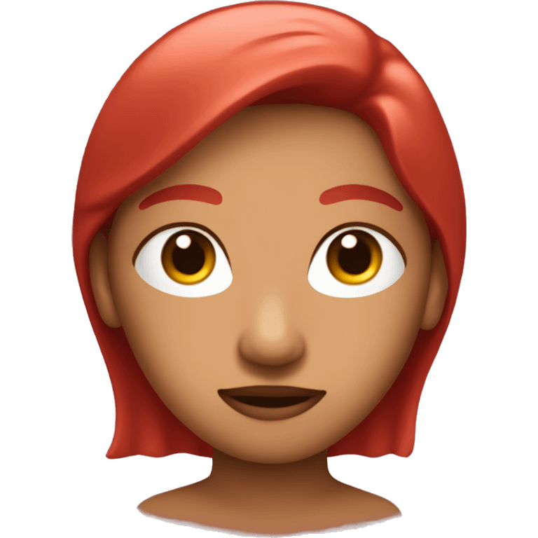 Pelo rojo piel clara y ojos oscuros  emoji