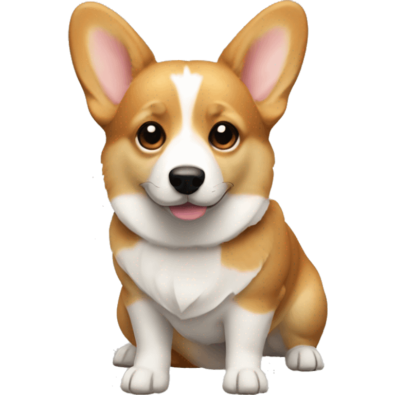 Corgi without face stripe  emoji