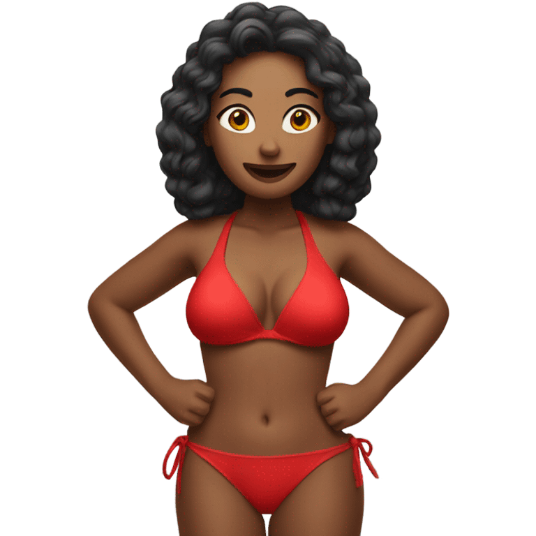 a woman in a red bikini emoji