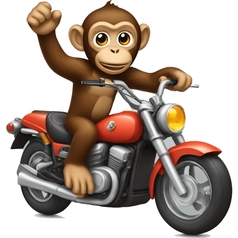 Monkey riding a motorcycle emoji