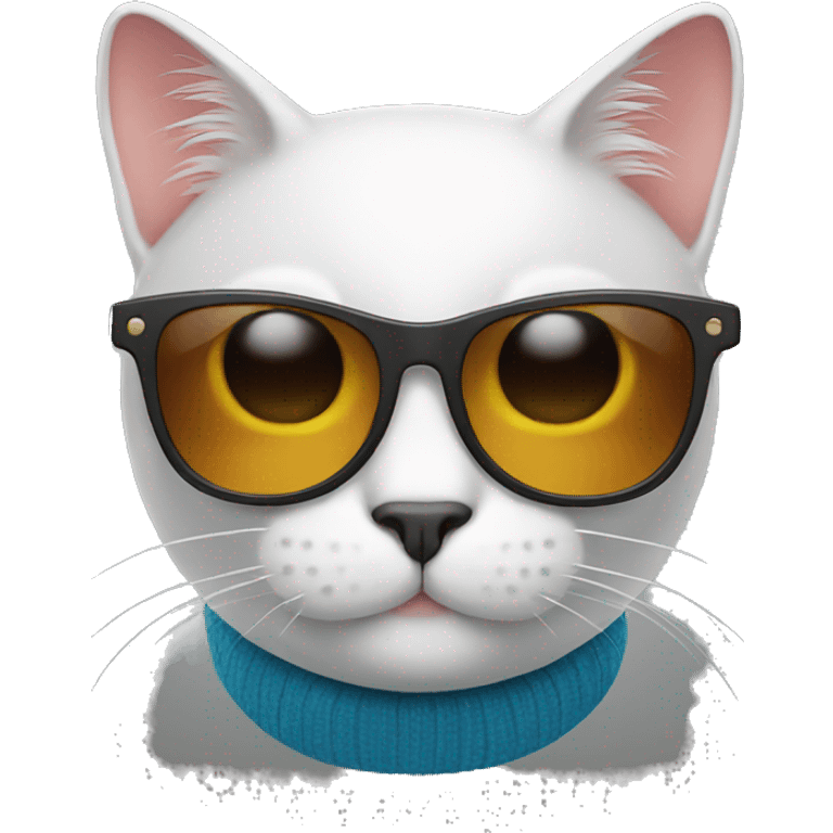 Cat with sunglasses emoji