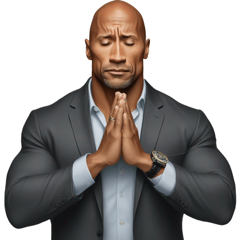 Dwayne Johnson praying  emoji