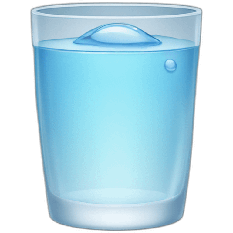 half empty glass of water, ios emoji