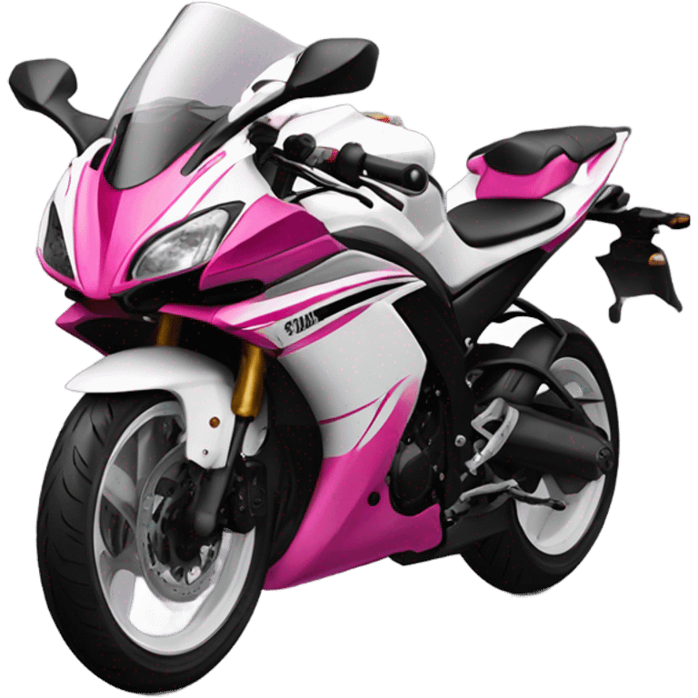 mixed pink and white yamaha-R3 emoji