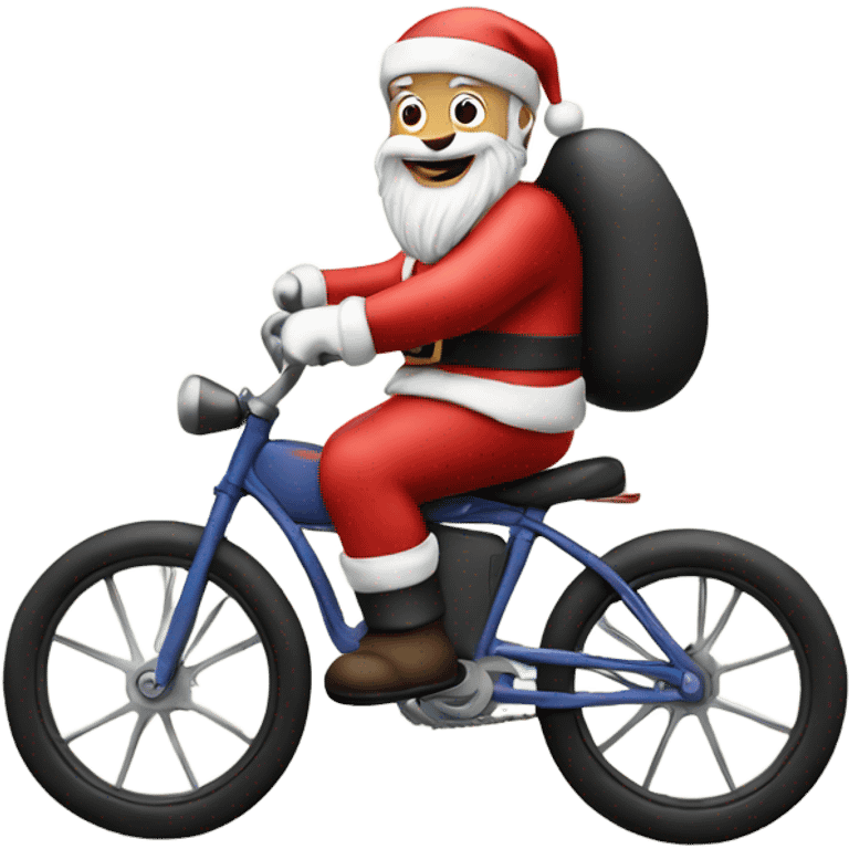 Santa on bike emoji