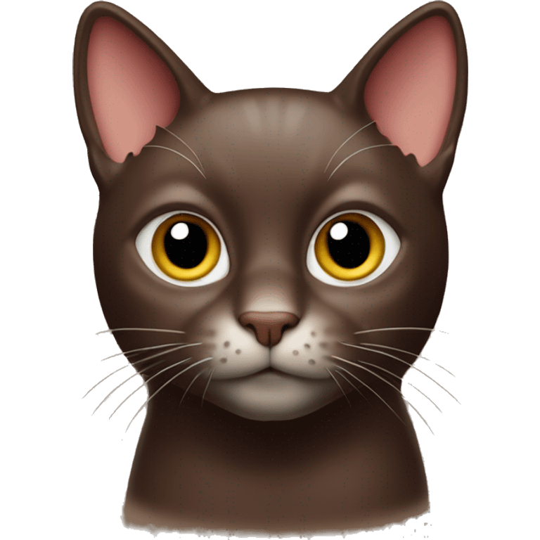 York Chocolate cat,half body emoji