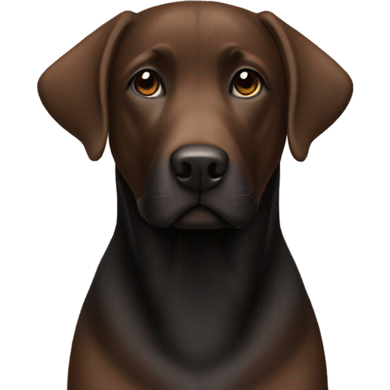 a brown black dog labrador emoji