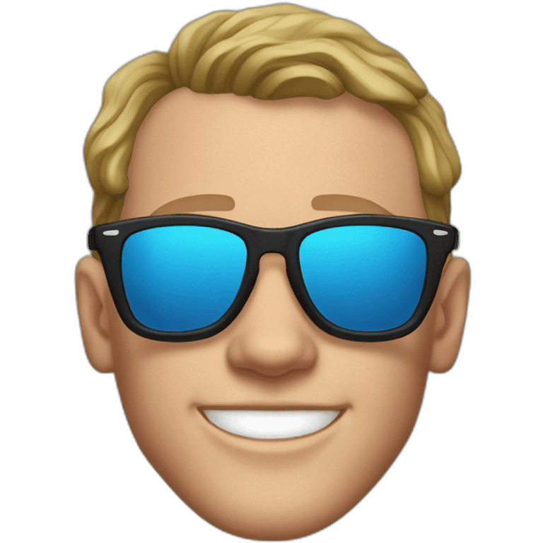 Jonathan Toews wearing glasses as beach bum emoji