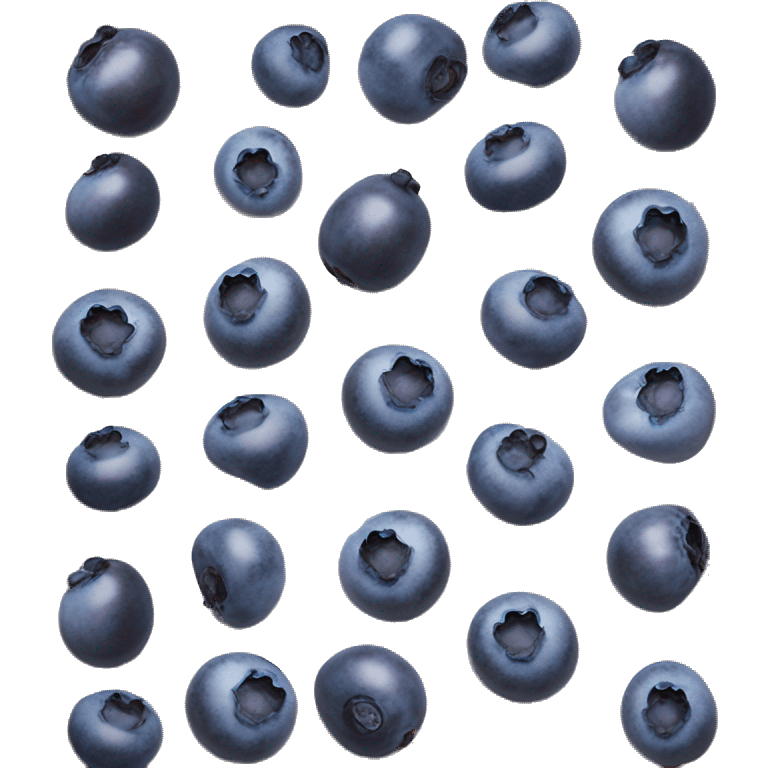 small blueberries in plastic carton organic farmer’s market realistic soft textures emoji