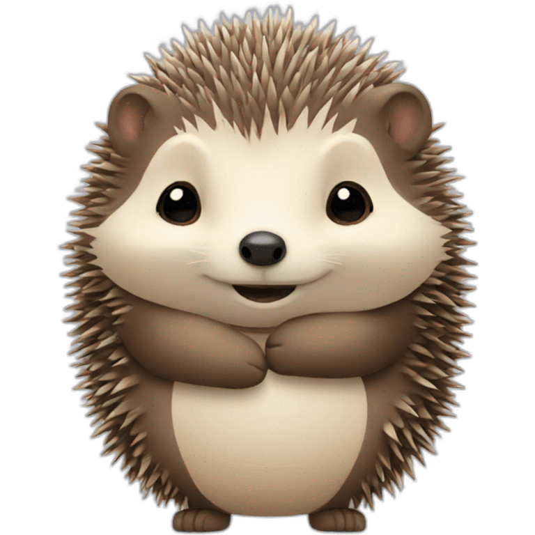 hedgehog hugs emoji