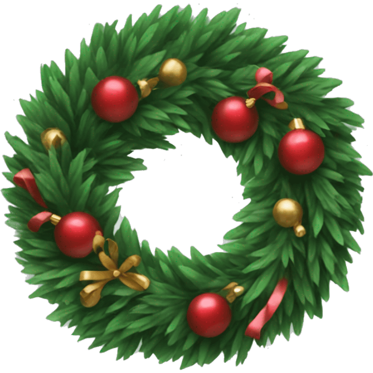 realistic holiday wreath emoji