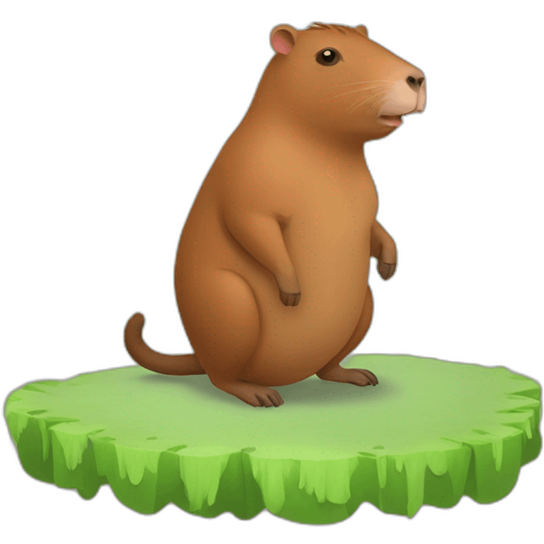 Capybara with bongo emoji