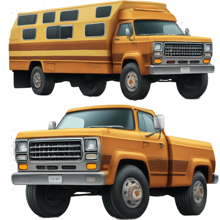 Real 70s Winnebago dually monster truck emoji