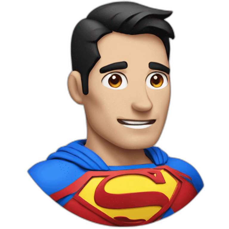 Circular superman face emoji