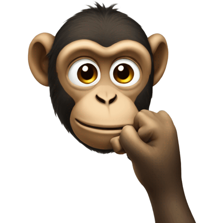 Monkey picking nose emoji