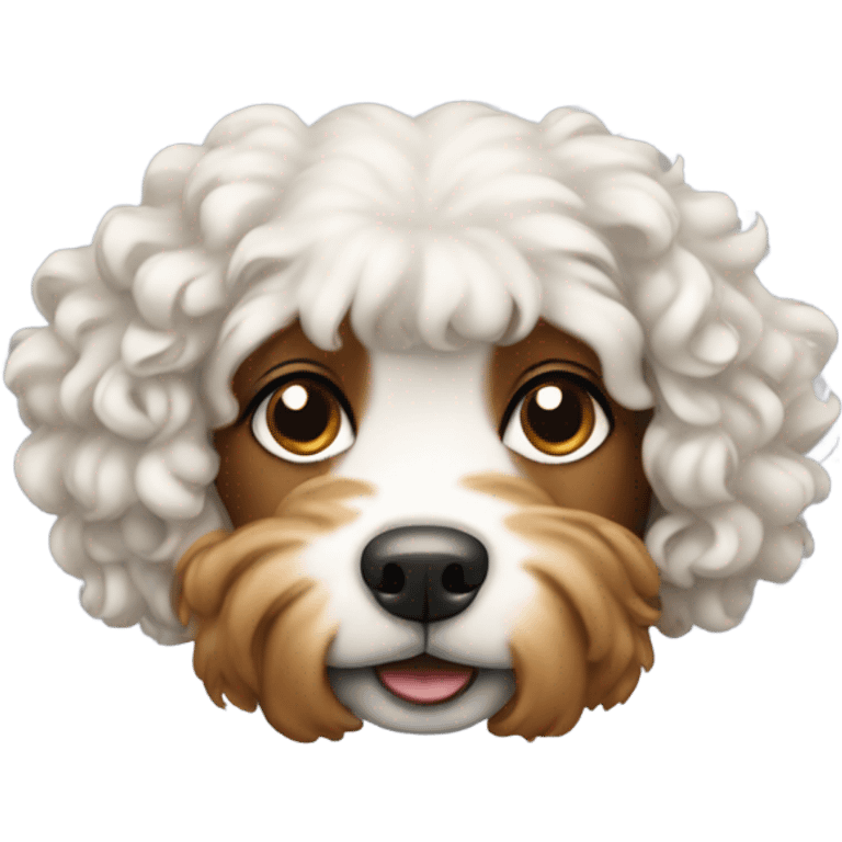 Dog with curly hair  emoji