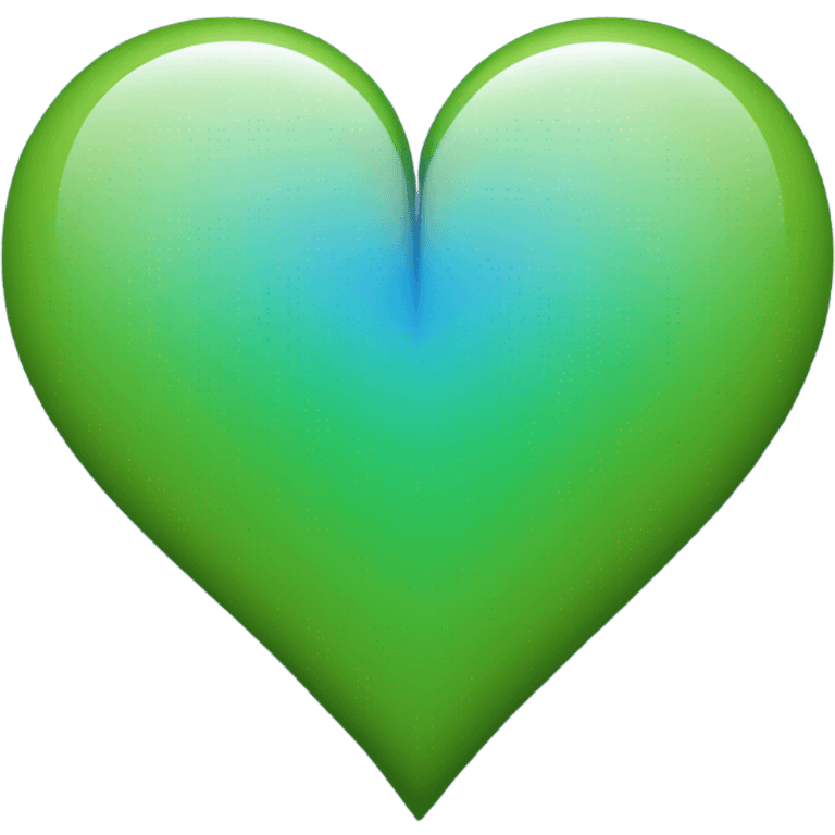 Blue and green heart emoji