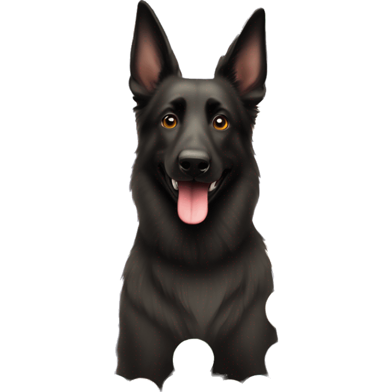 Belgian shepherd dog playing with balls emoji