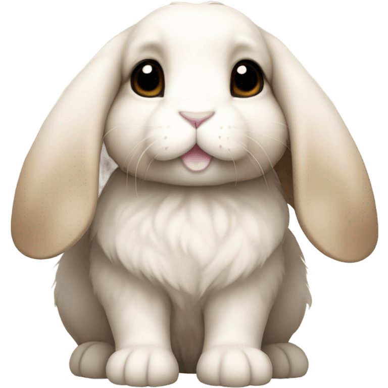 Holland lop bunny emoji