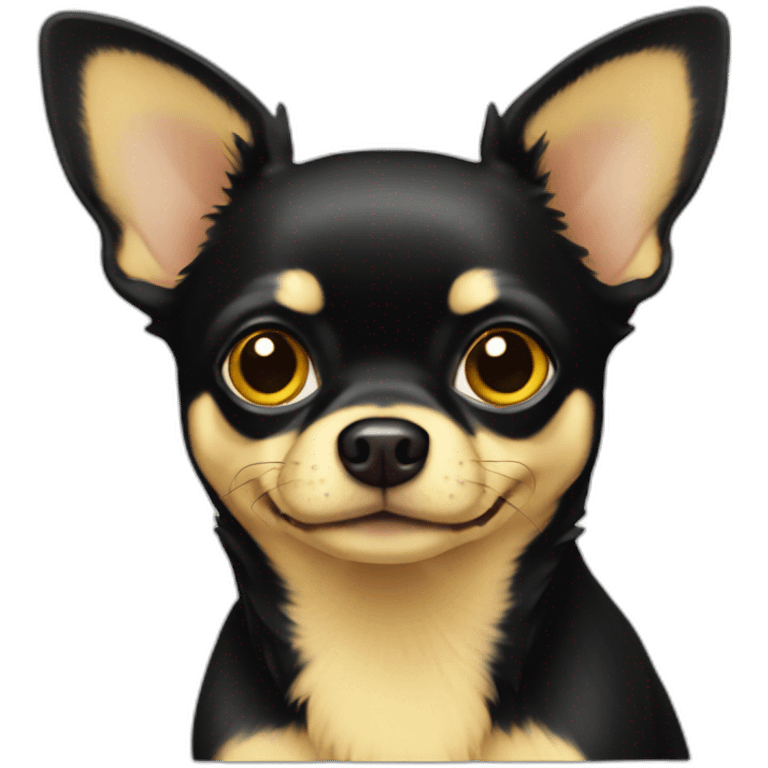 Black and yellow chihuahua emoji