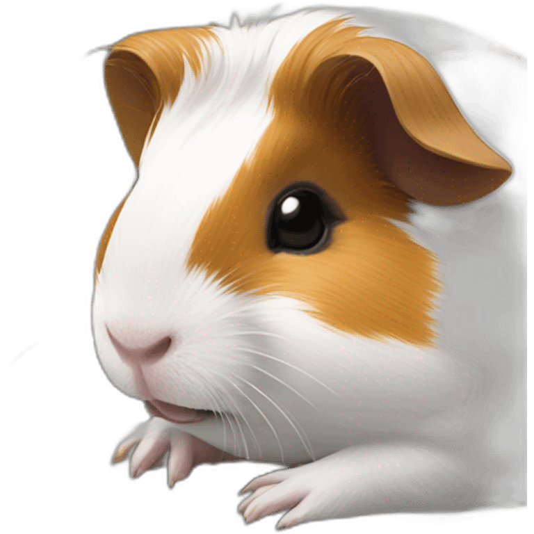 guinea pig　typing on macbook emoji