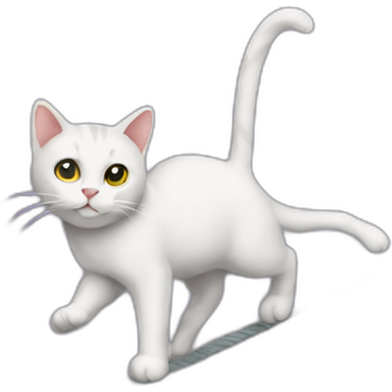 Cat tightrope walker emoji