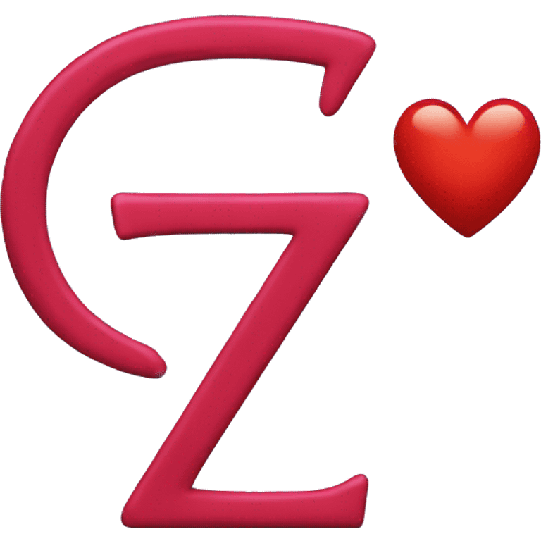 The letter Z with a heart on it emoji